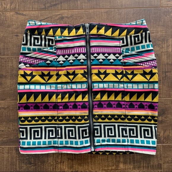Divided by H&M Aztec Tribal Skirt